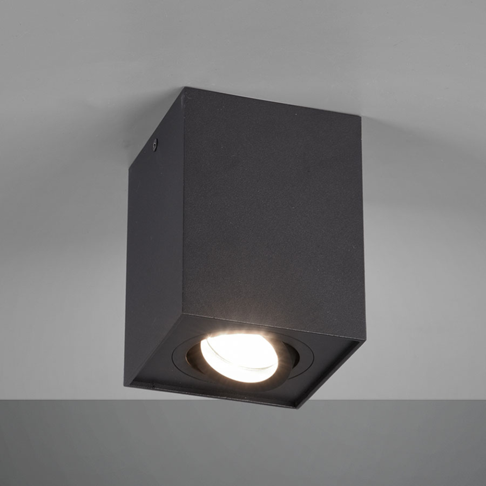 Plafondlamp Biscuit, 1-lamp, zwart