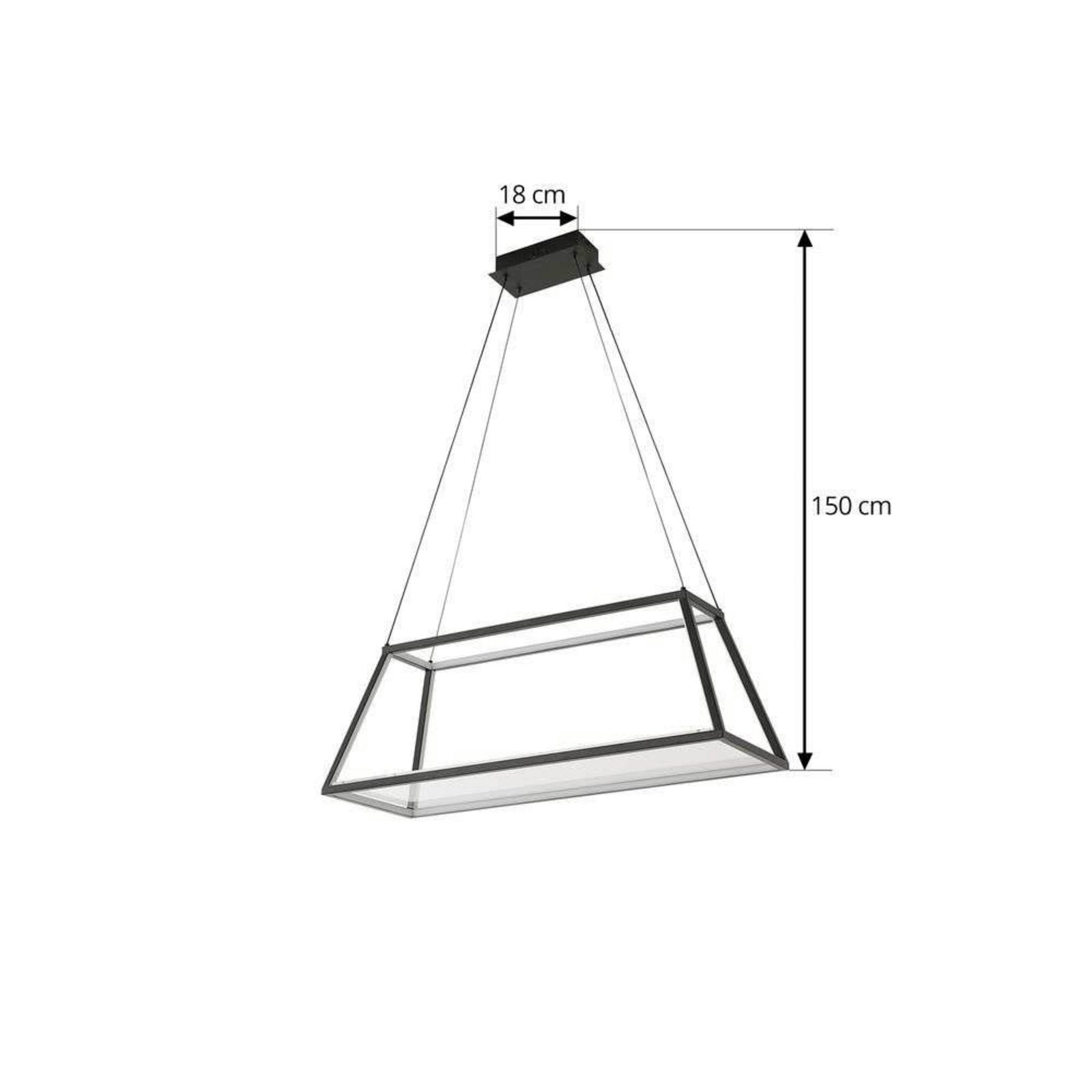 Mensola LED Taklampa Svart - Lucande