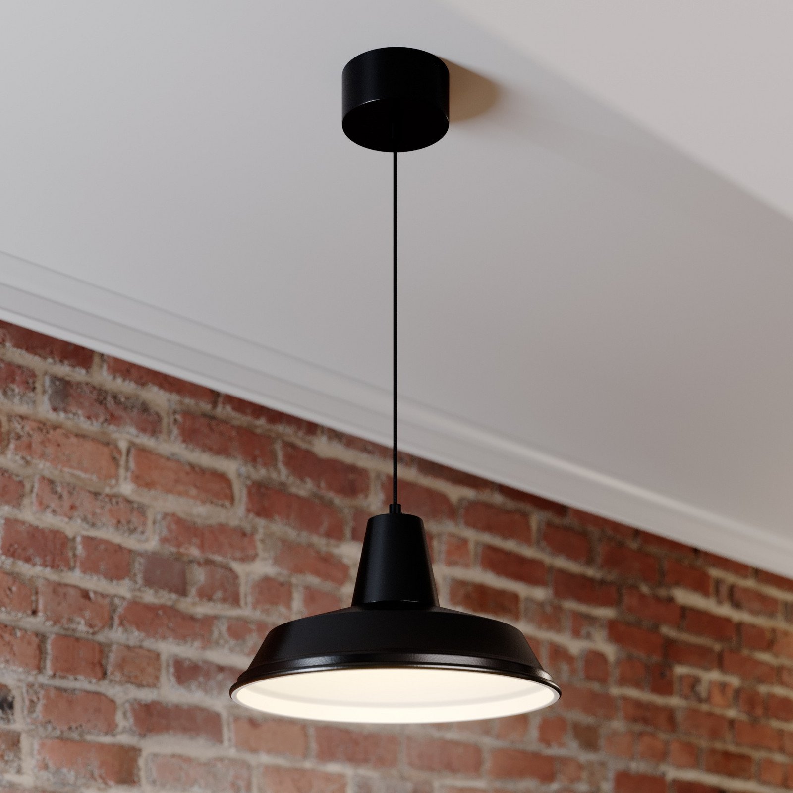 Luminex Lampă suspendată Class negru/negru - Camera de zi / sufragerie - Metal