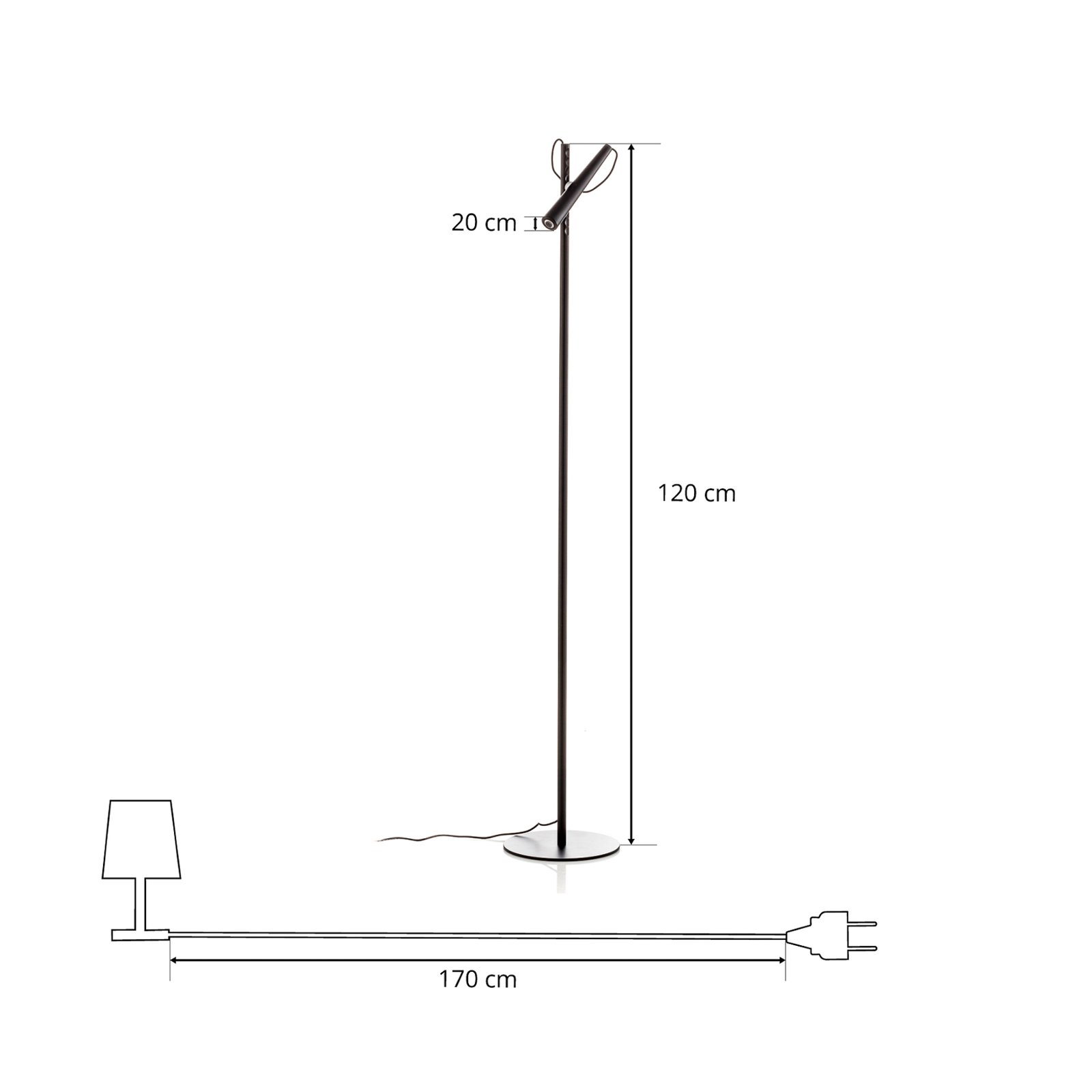 Magneto LED-Stehleuchte, schwarz - Foscarini