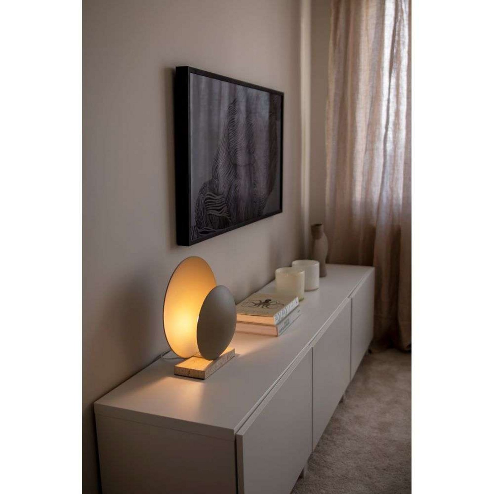 Orbit Bordslampa Beige/Travertin - Globen Lighting