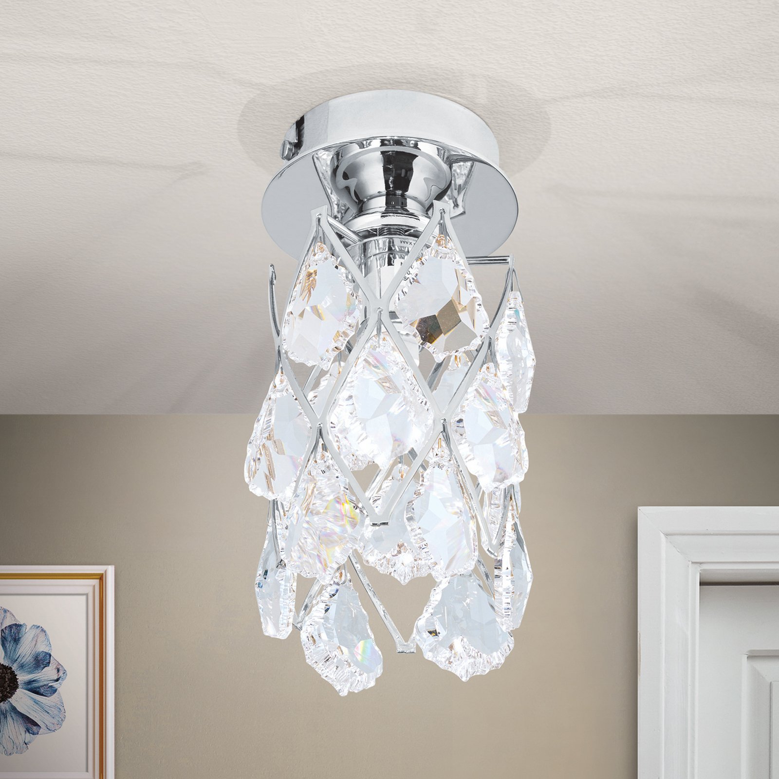 Charlene Ceiling Light Narrow Chrome-Plated