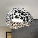 Narisa LED ceiling light, Ø 46 cm, chrome