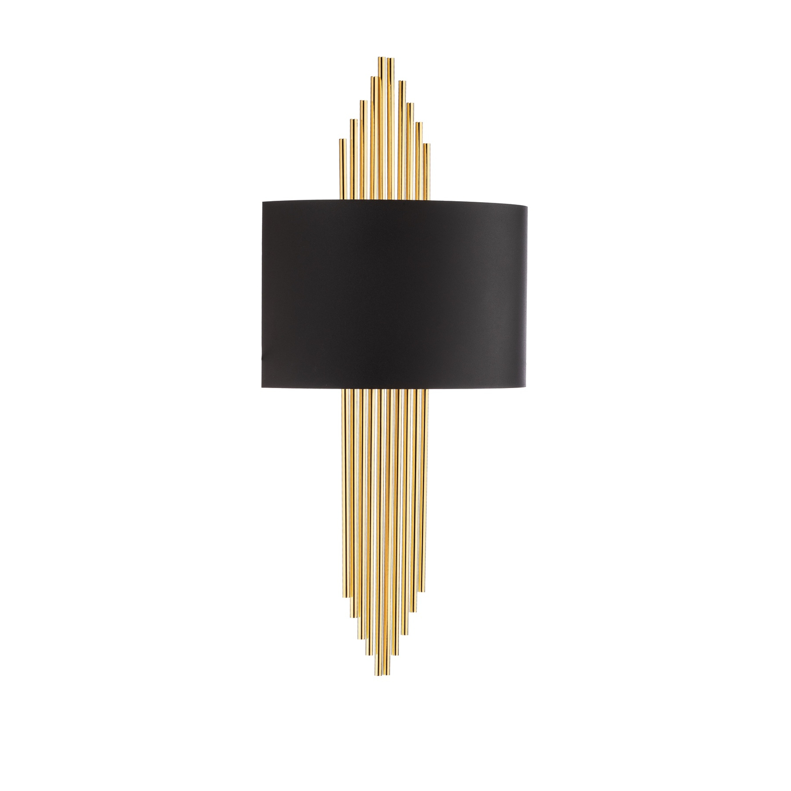 616-A wall light, black with golden rods