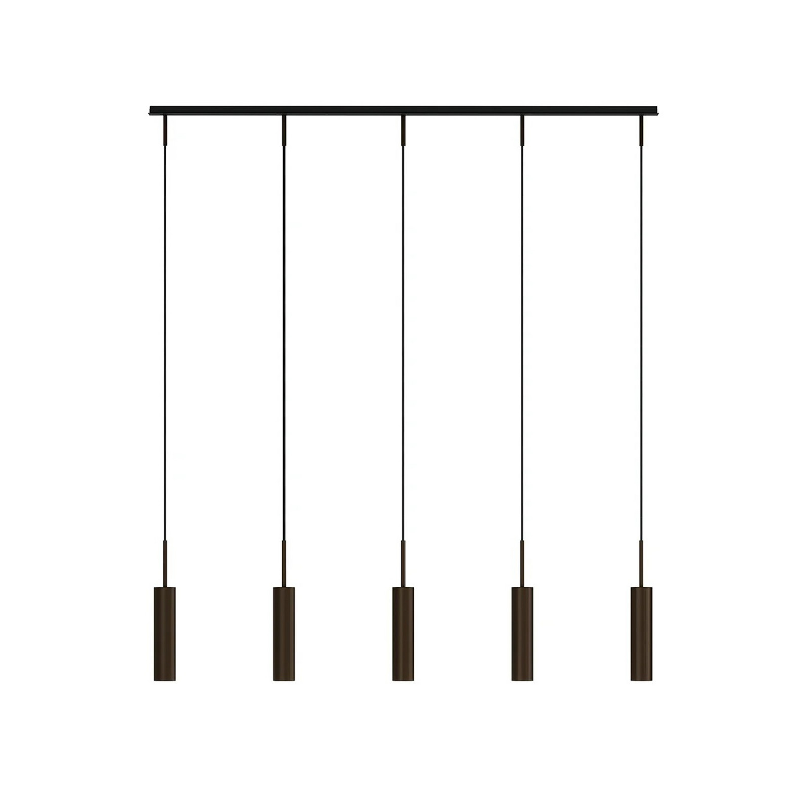 Suspensie Audo Tubulaire Rail 5 lumini bronz aluminiu culoare bronz