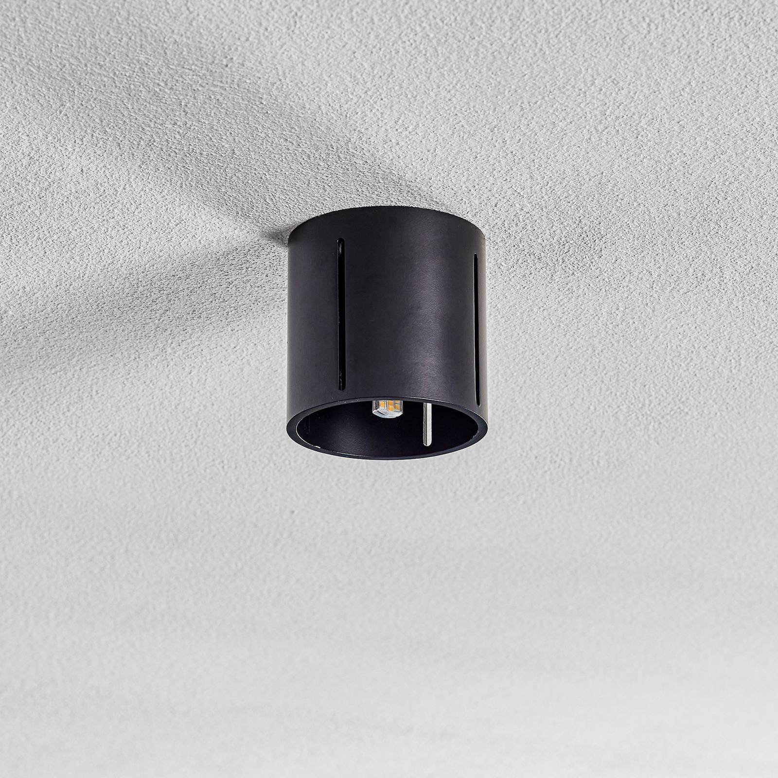 Lampa sufitowa Topa jako czarny cylinder