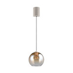 Hanglamp Liora, amber, Ø 25 cm, glas, E27