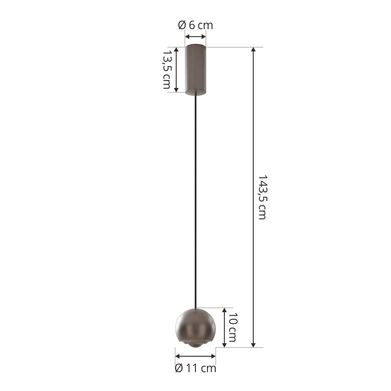 Lucande Varineth LED hanglamp nikkel/koper