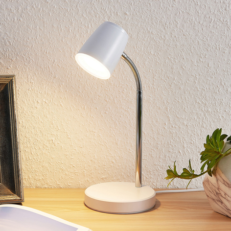 Lindby Jegor LED-bordlampe i hvid