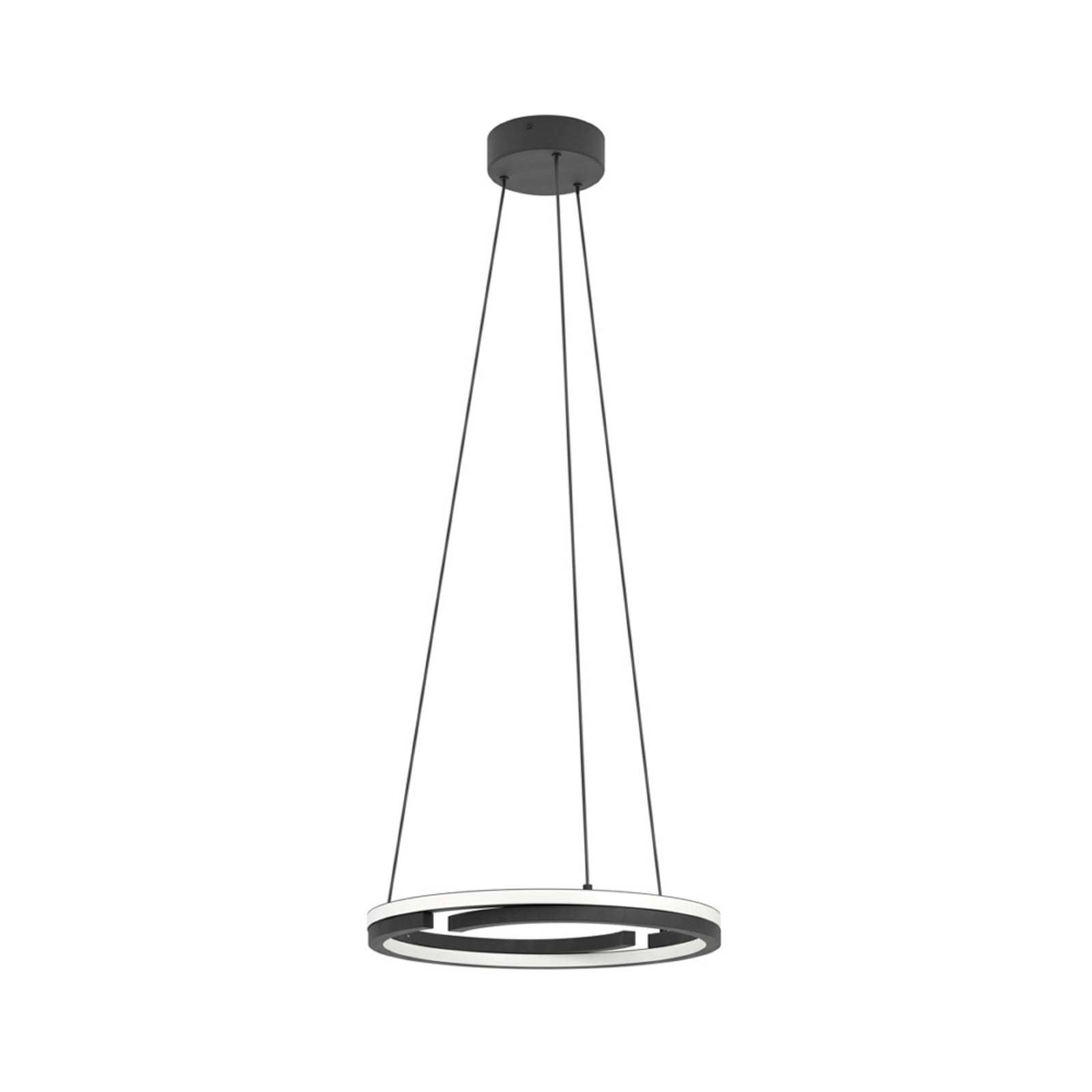 EGLO LED hanglamp MEZZOMONTE, zwart, Ø 48 cm, CCT
