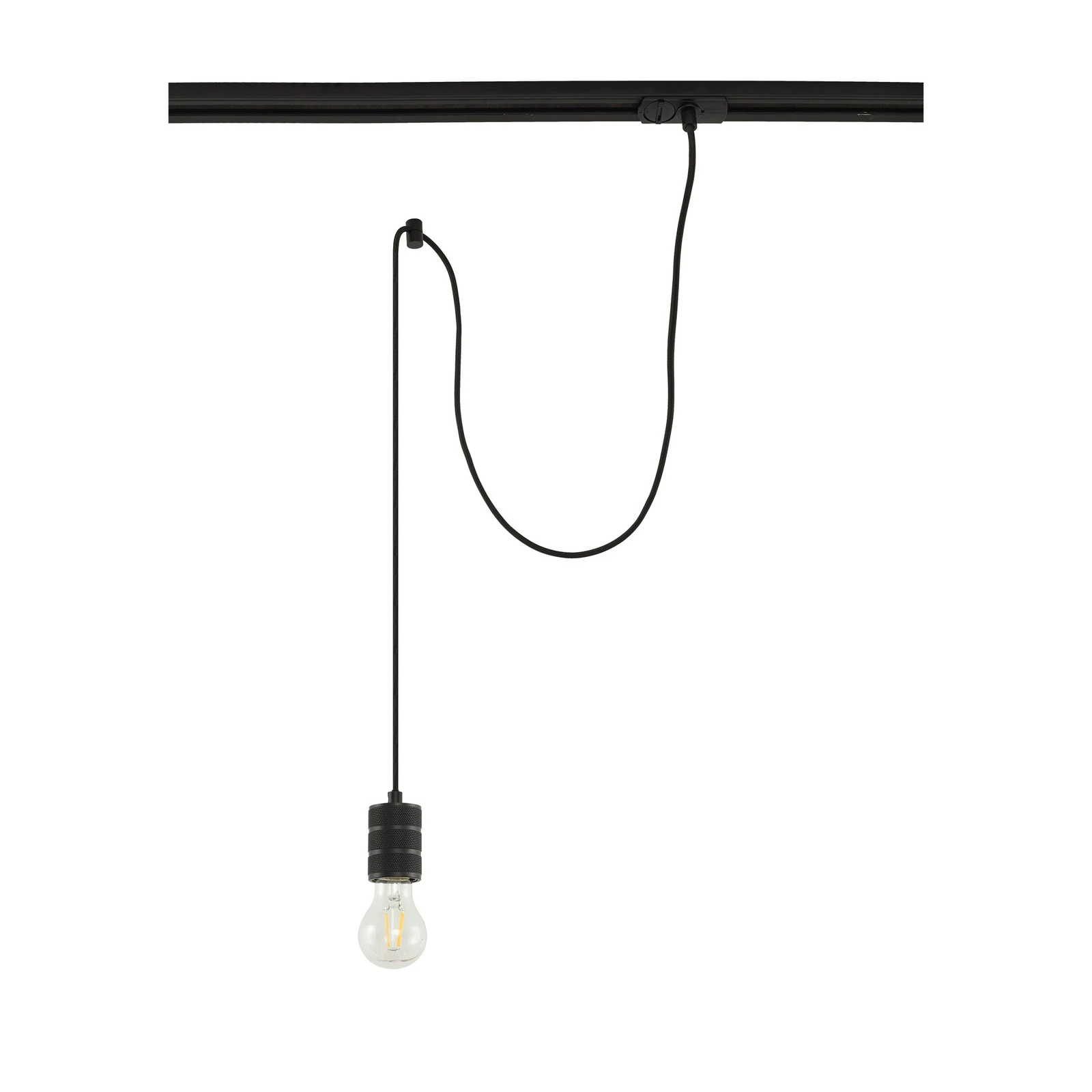 Lindby piekaramā lampa Linaro, Ø 4,6 cm, melna, 1-fāzu, E27