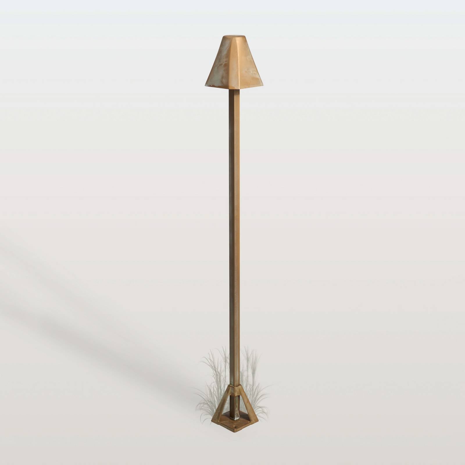 Słupek oświetleniowy LED Silva Frame, wysokość 80 cm, mosiądz postarzany, IP65