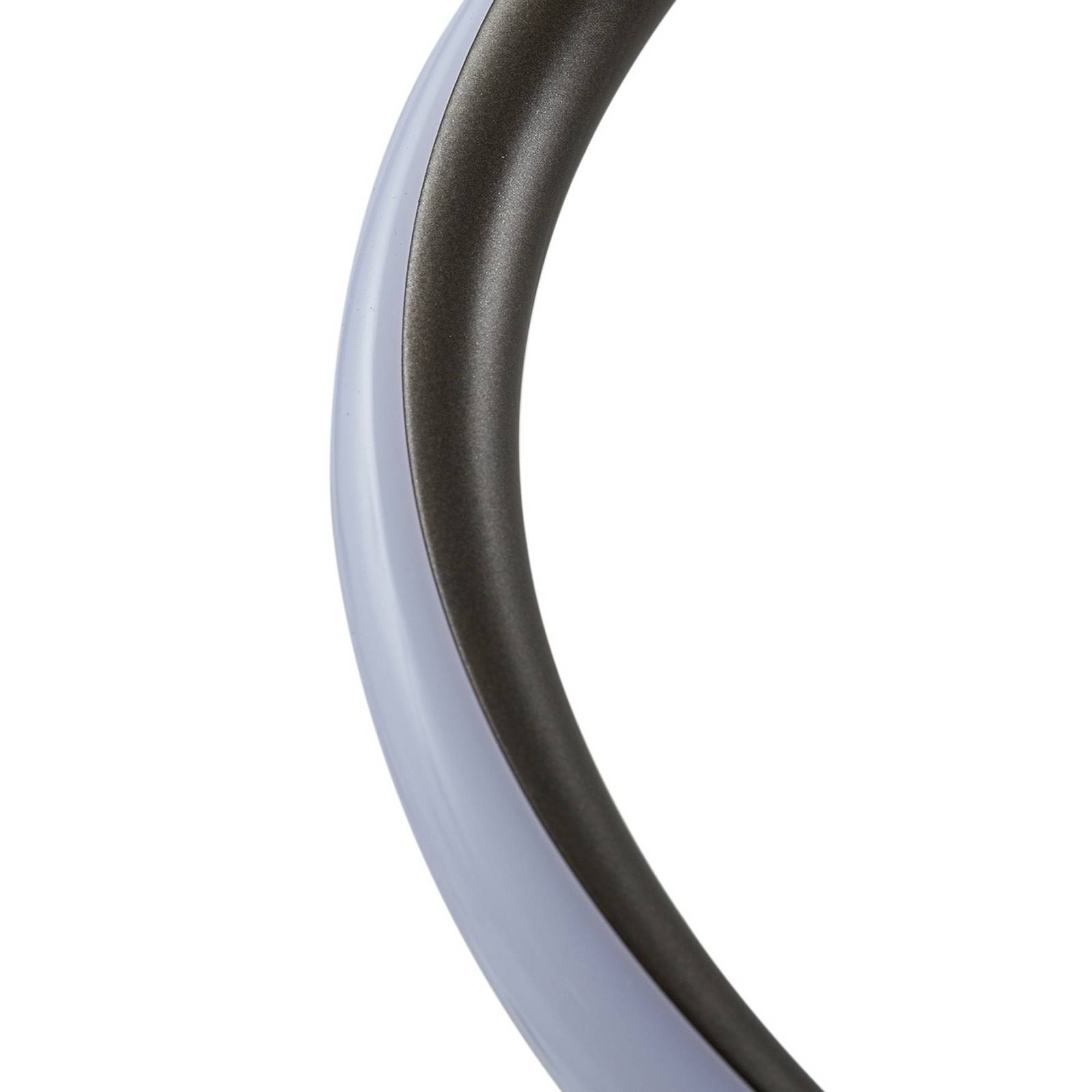 Lampa stojąca LED Lindby Spiraali, szary, drewno, wysokość 133 cm