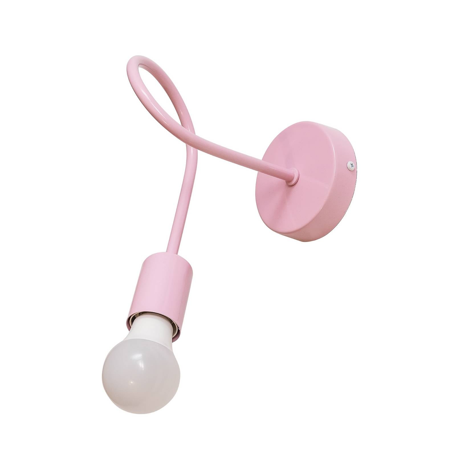 Wandleuchte Oxford, rosa, Metall, 1-flammig, E27