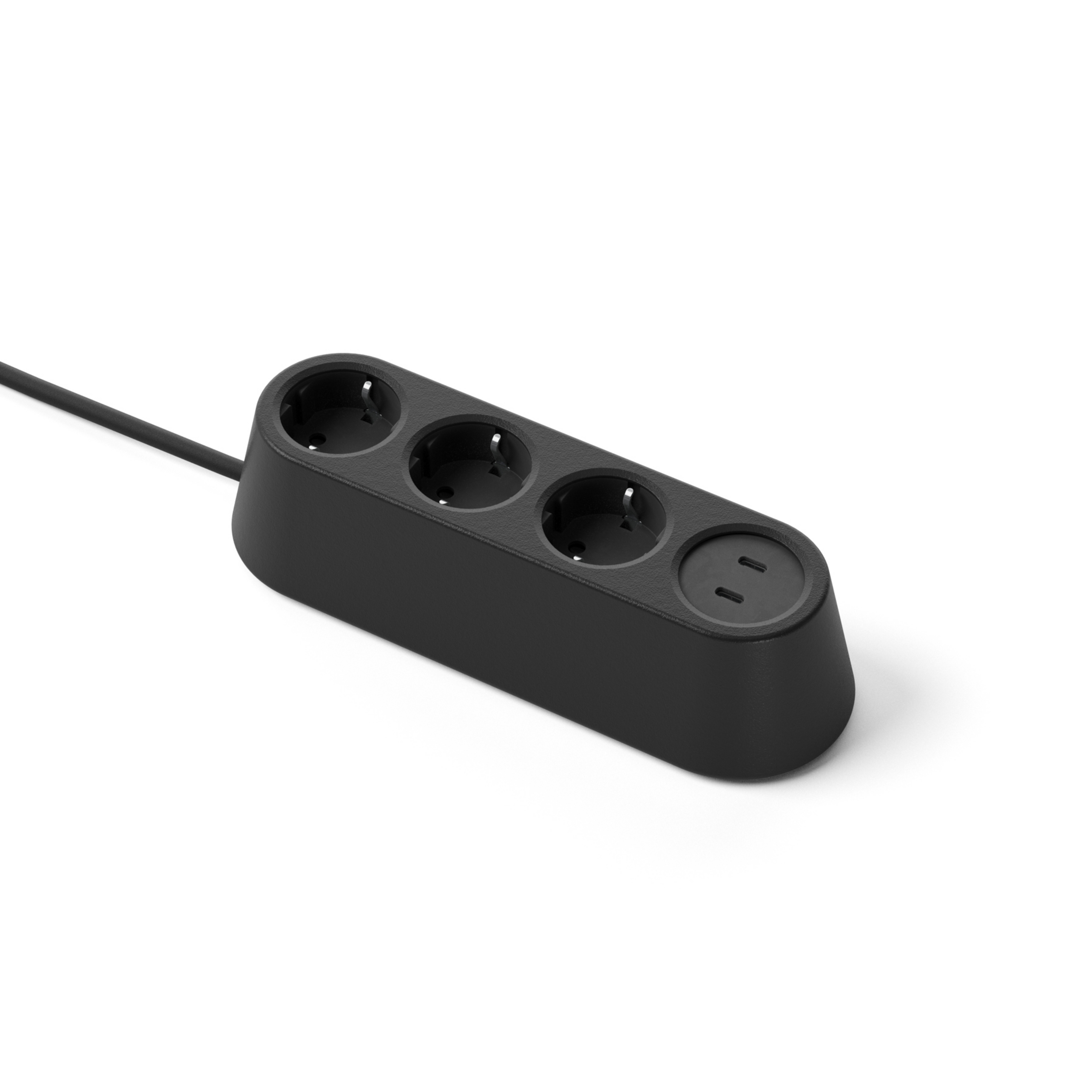 NOMAD BLOCK power point, black, 3xType F, USB - Forming Function