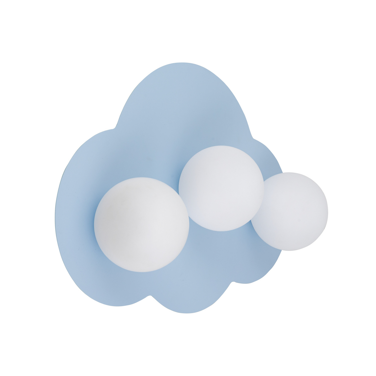 Cloud ceiling light, blue, 3-bulb, glass, length 51 cm, G9 Cloud ceiling light, blue, 3-bulb, glass, length 51 cm, G9