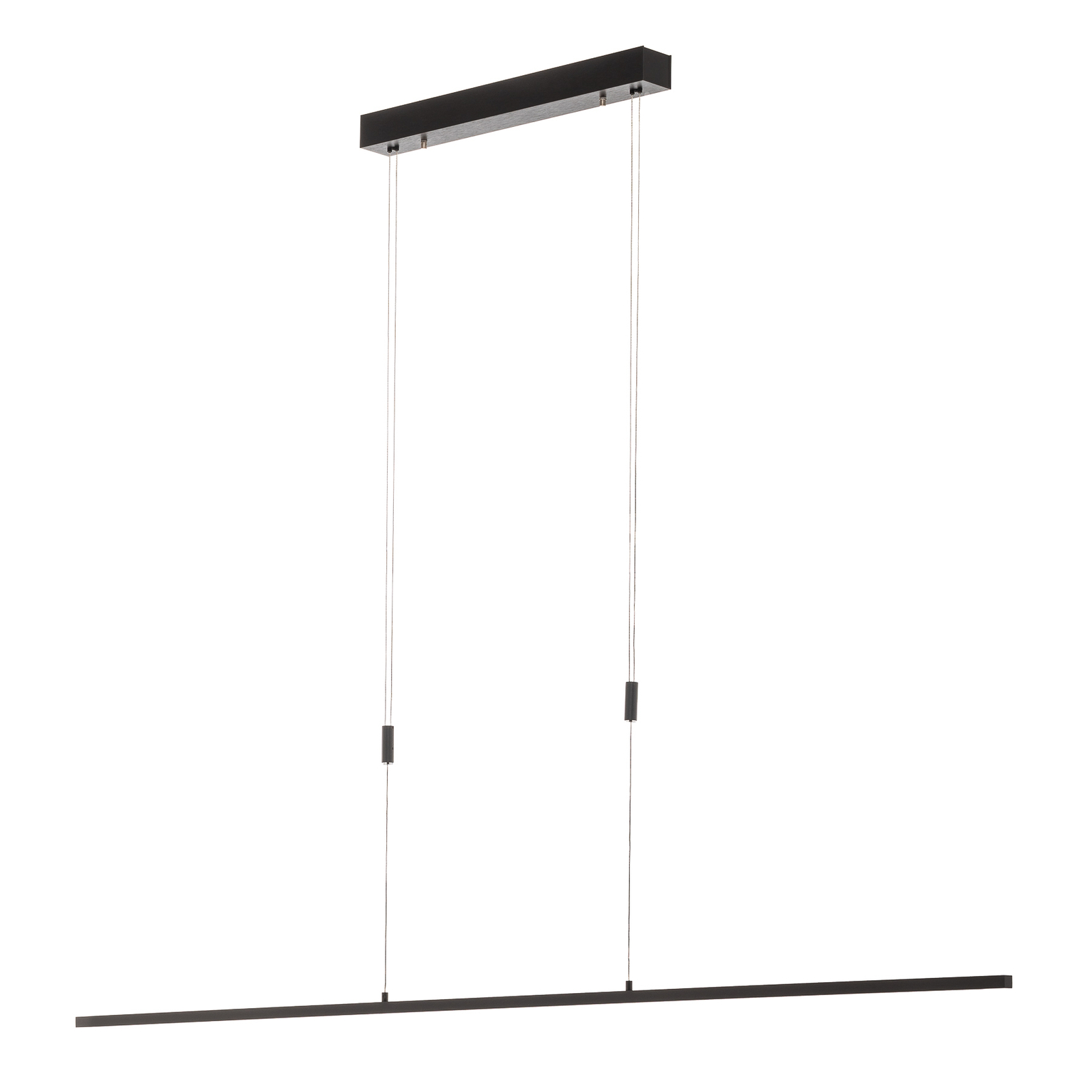 Quitani Lampa wisząca LED Tolu, czarna, długość 158 cm