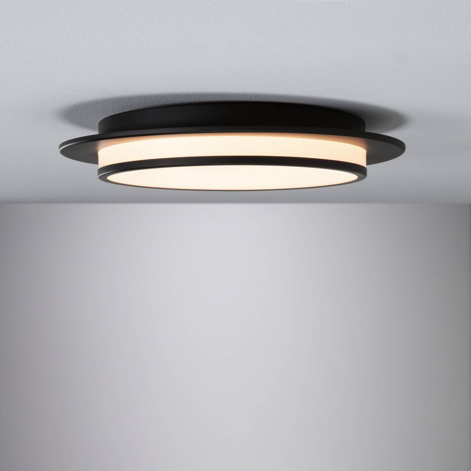 Photos - Chandelier / Lamp Paulmann Egron LED ceiling lamp 3-level dim black 