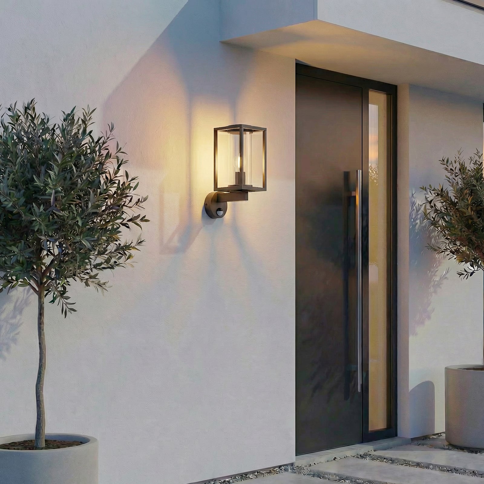 Ferda Up Outdoor Wall Light IP44 w/Sensor Graphite - Lucande