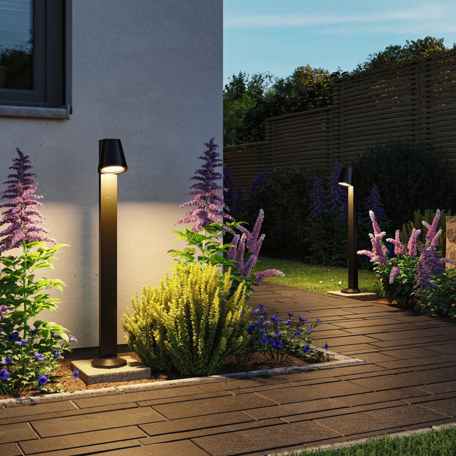 Bolardo luminoso exterior Caissa SWR antracita - Paulmann