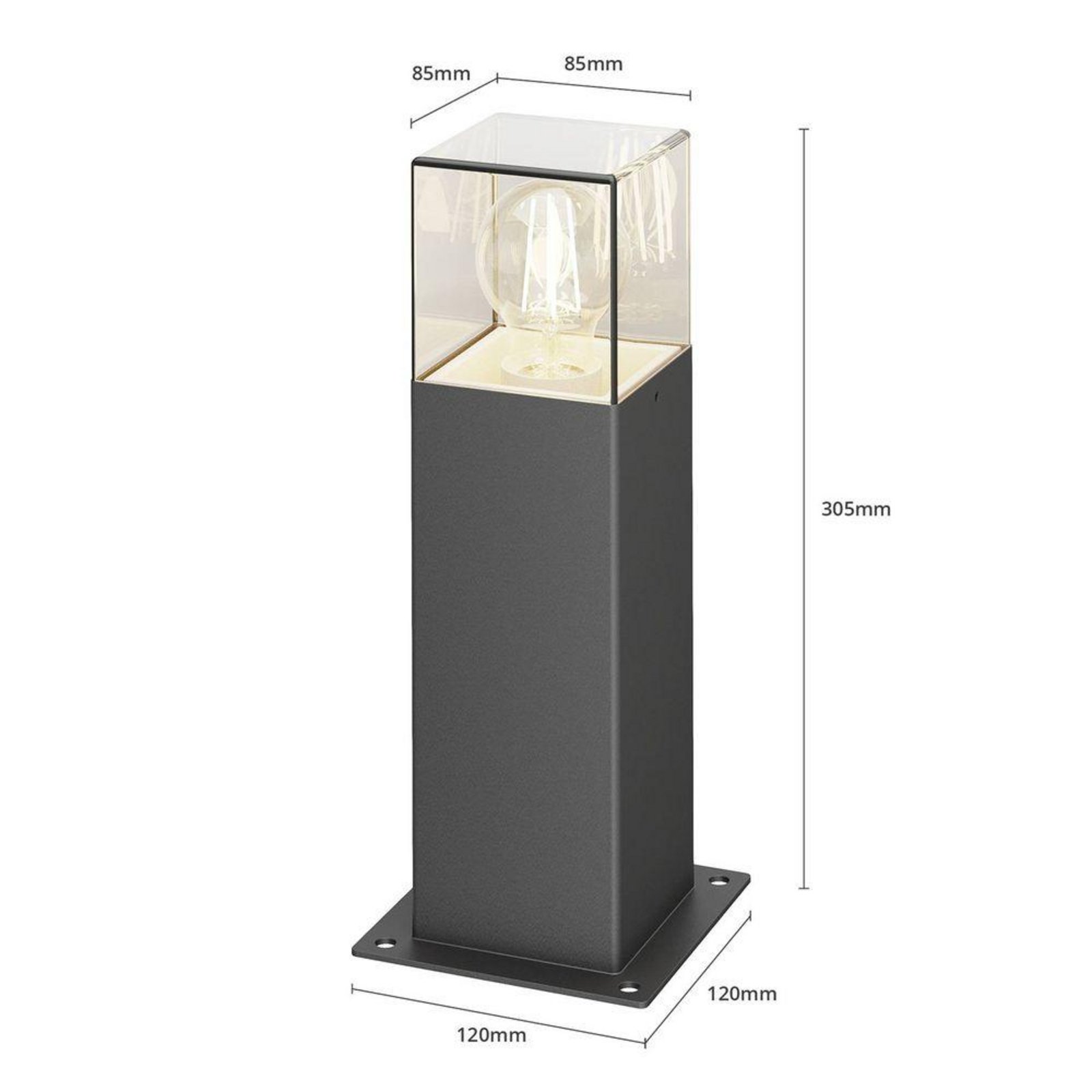 Keke Garten Leuchte H30 Anthracite - Lucande