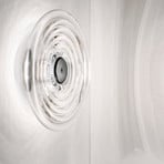 Tom Dixon Applique murale LED Press large, transparente, 35 cm IP55