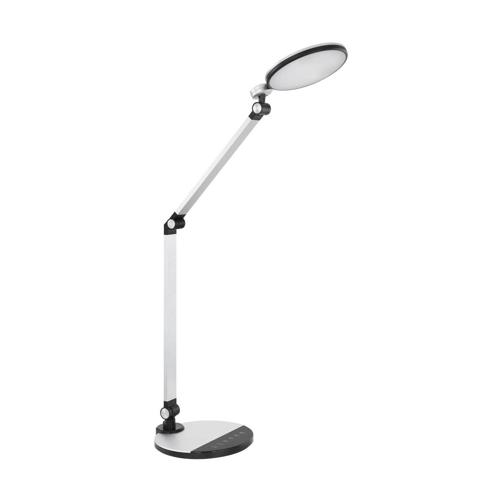 Lampa stołowa LED Konsti, wysokość 90 cm, kolor czarny/srebrny, CCT