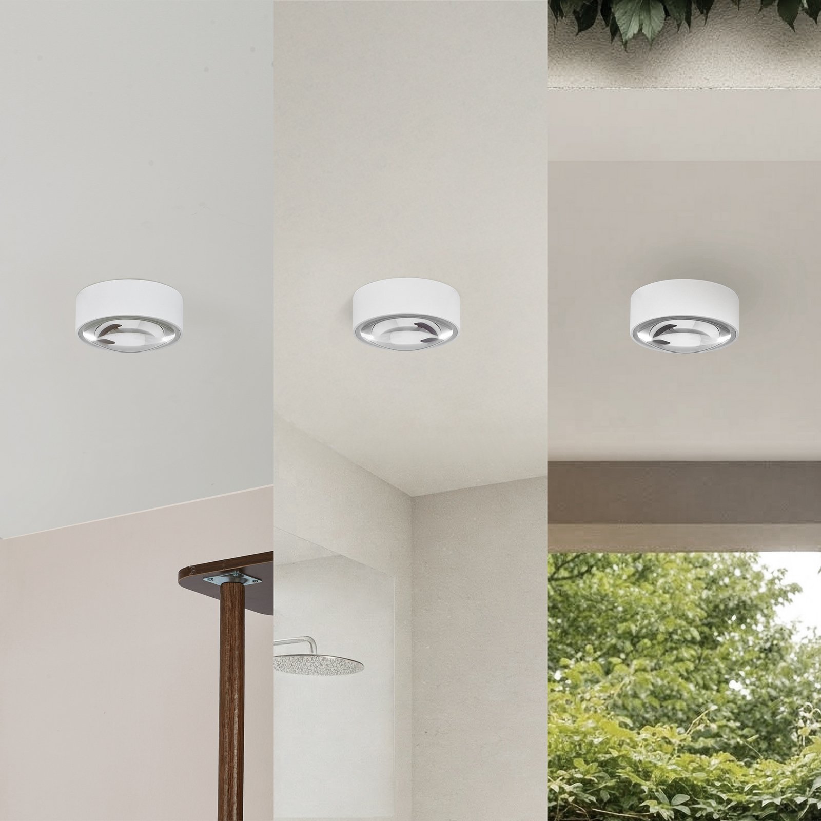 Lindby LED-Downlight Siaka, balta, metalas, Ø 5 cm, IP65