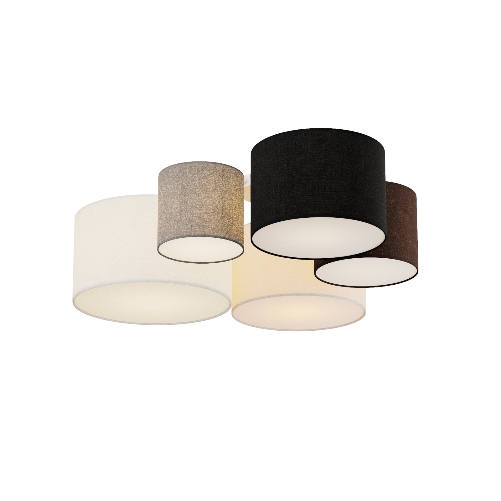 Laurenz 5 Plafondlamp Brown/Beige - Lindby