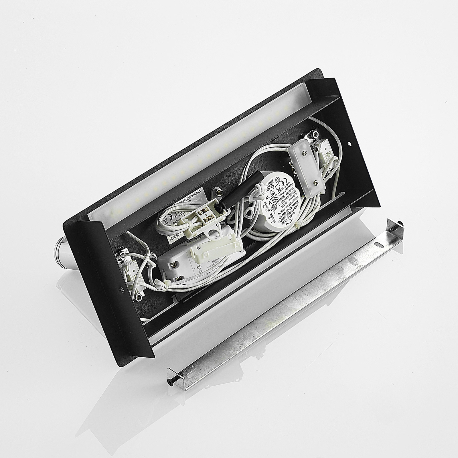 Kimo LED Square Nástěnné Svítidlo USB Black - Lucande