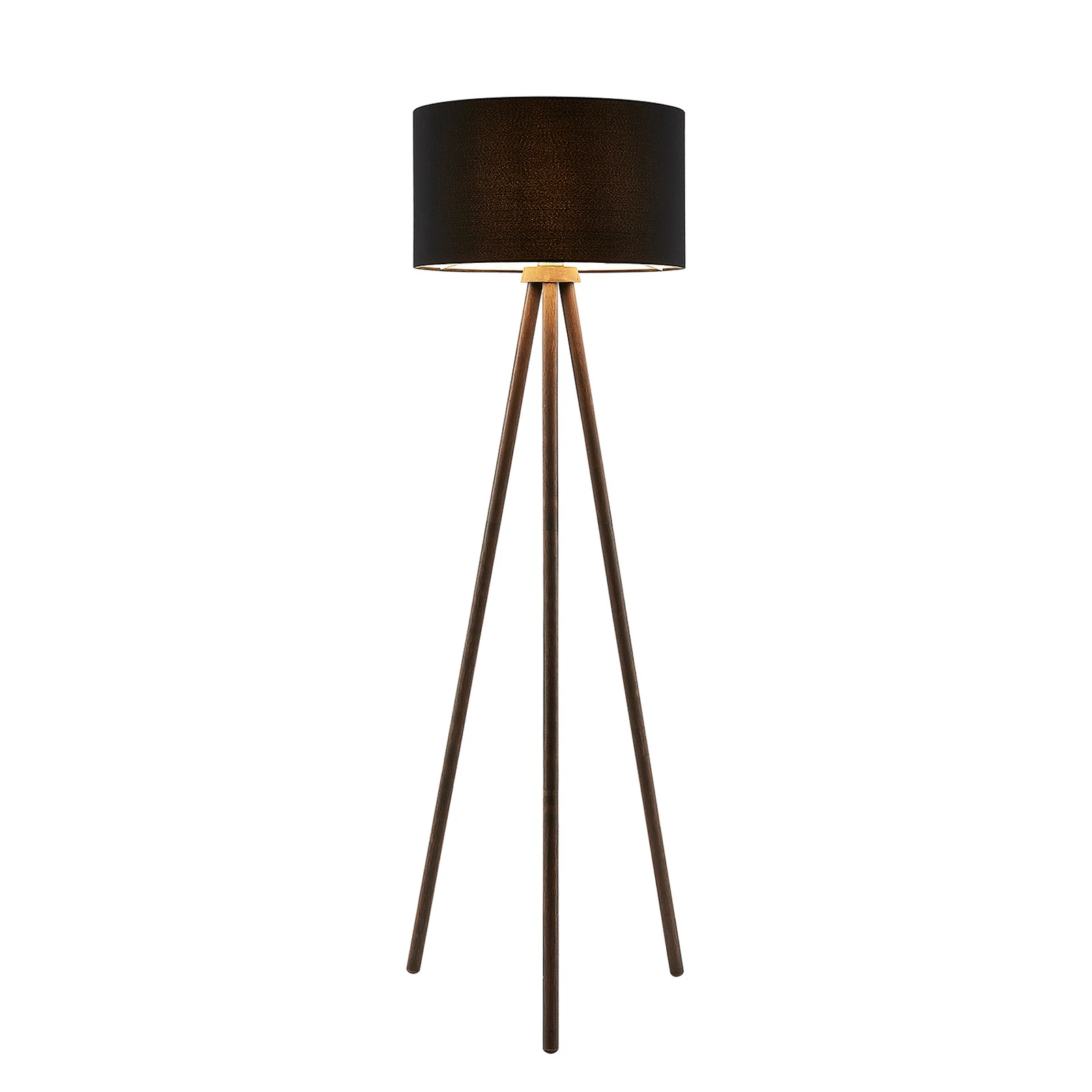 Tekstilna podna lampa Majken - tamno siva/crna