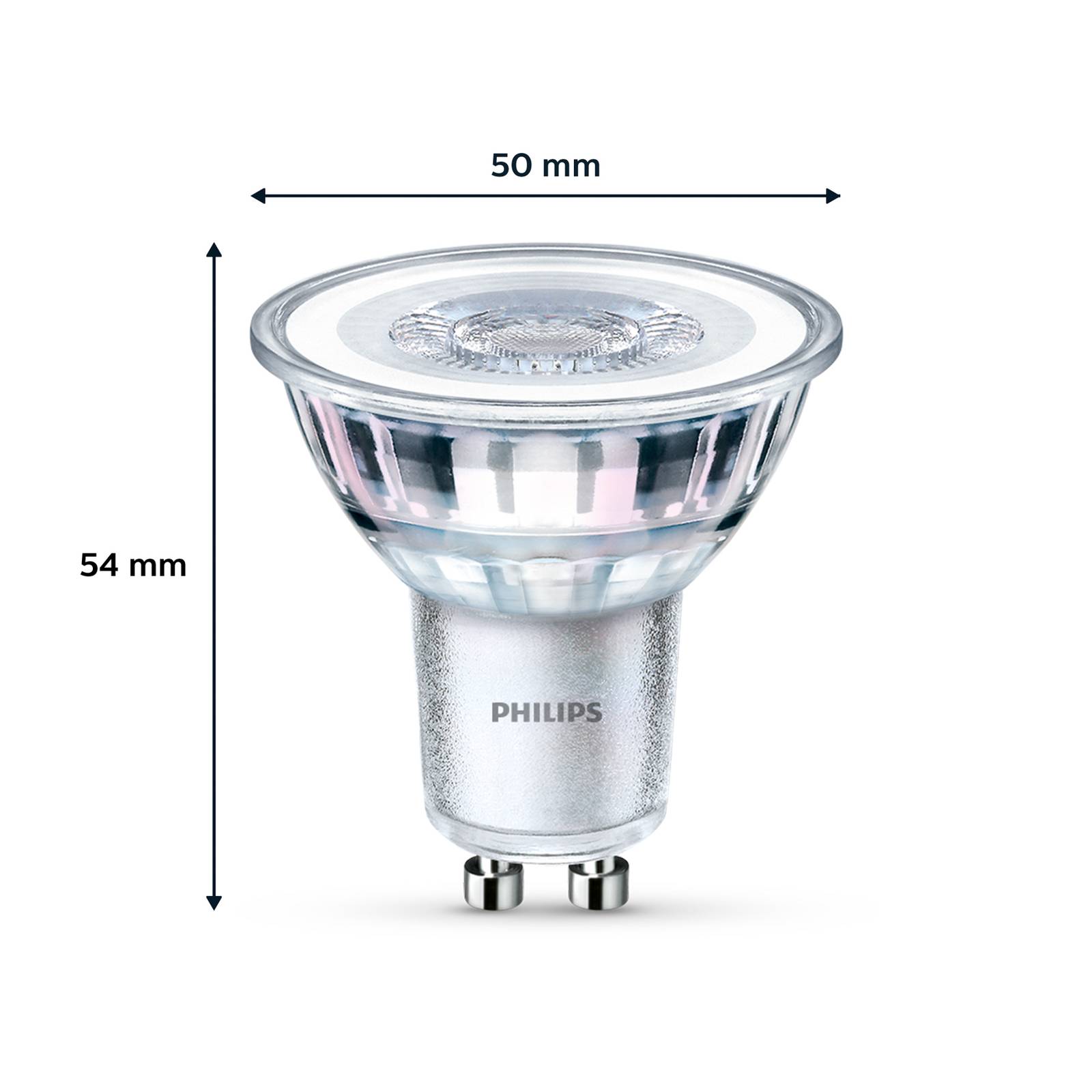 Philips LED GU10 3,5W 255lm 827 číra 36° 6 ks