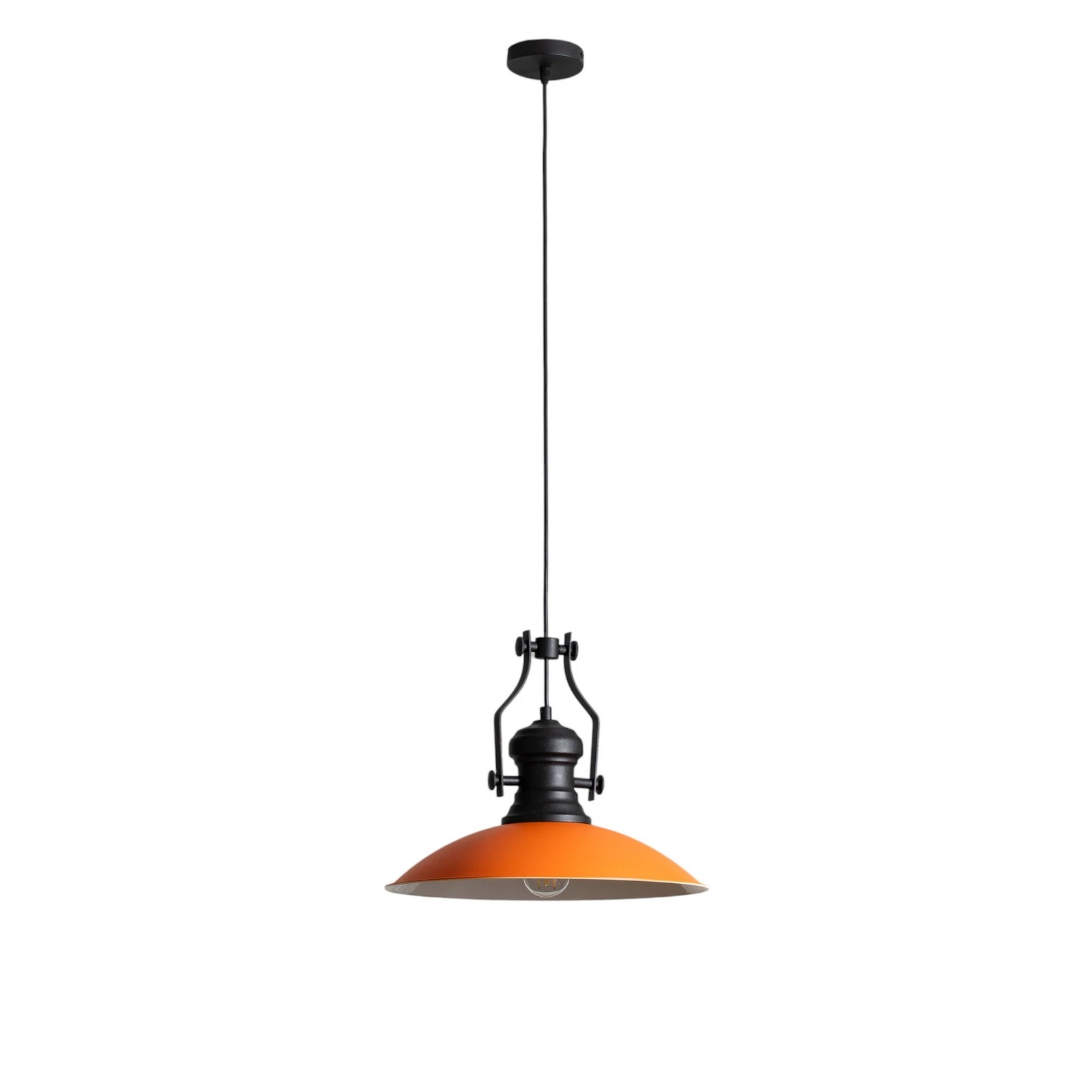 Candeeiro suspenso Fimda, cor de laranja, Ø 41 cm, metal, E27