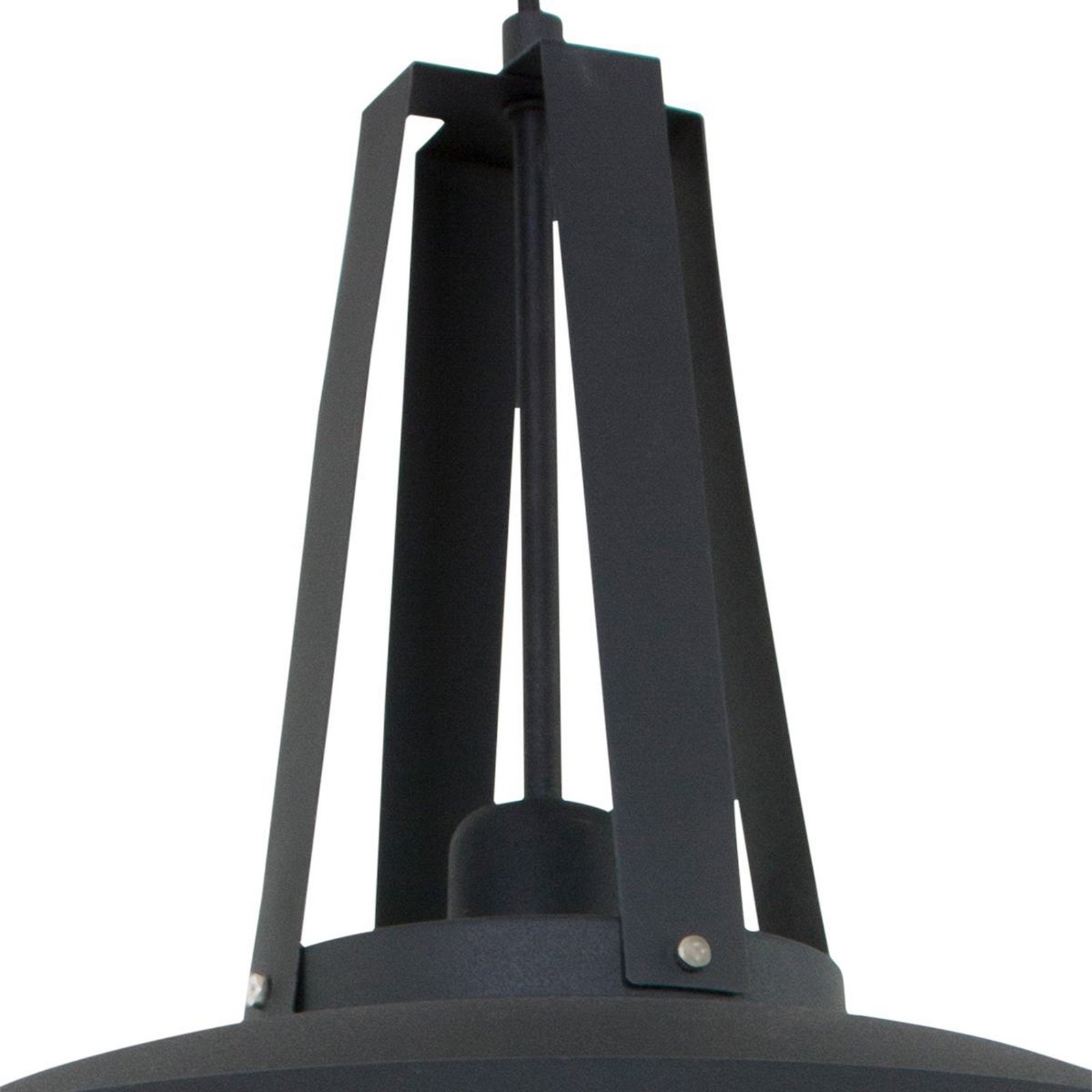Eden pendant light, black, metal, E27 socket