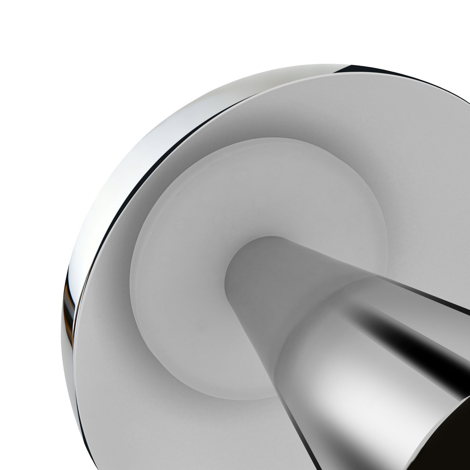 Nevijo LED-bordlampe, Ø 20 cm, USB, krom, dæmpbar - Lindby