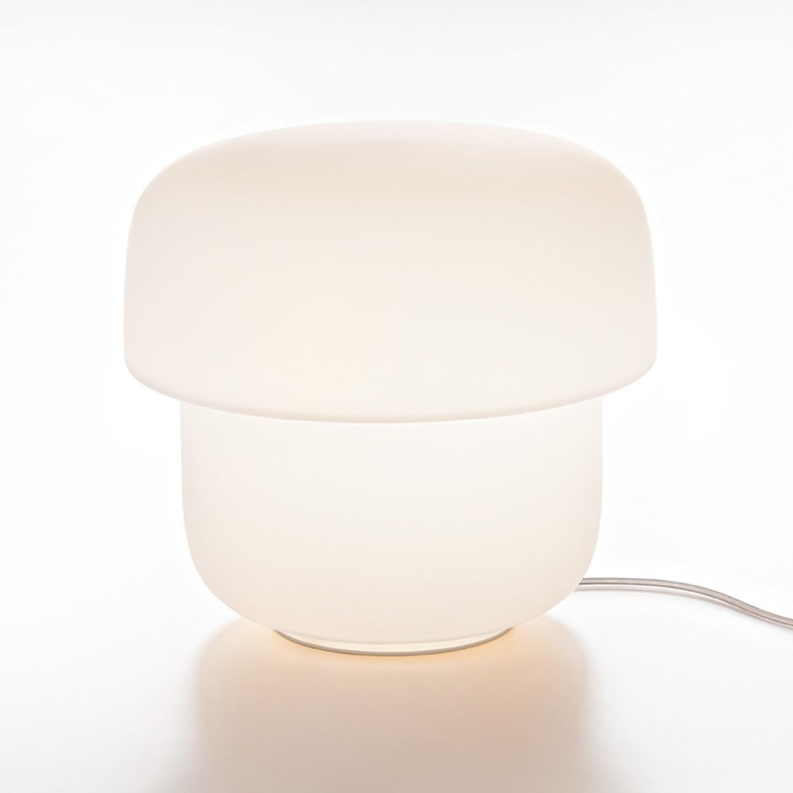 Prandina Mico T1 tafellamp, opaalglas, Ø 24 cm