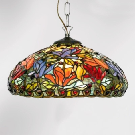 Suspension Elaine style Tiffany à 1 lampe