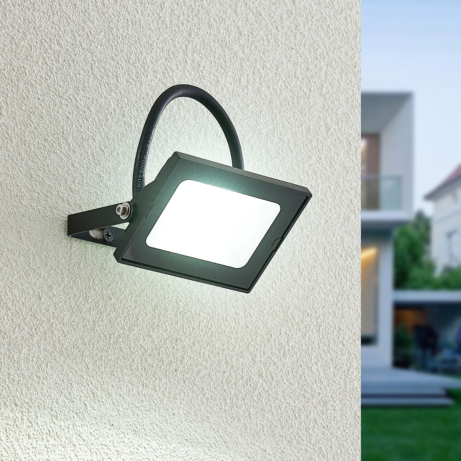 Lindby Aine LED-Außenspot schwarz 7,7 cm