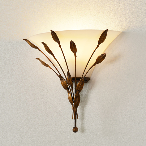 Wandleuchte CAMPANA mit Blattdekor