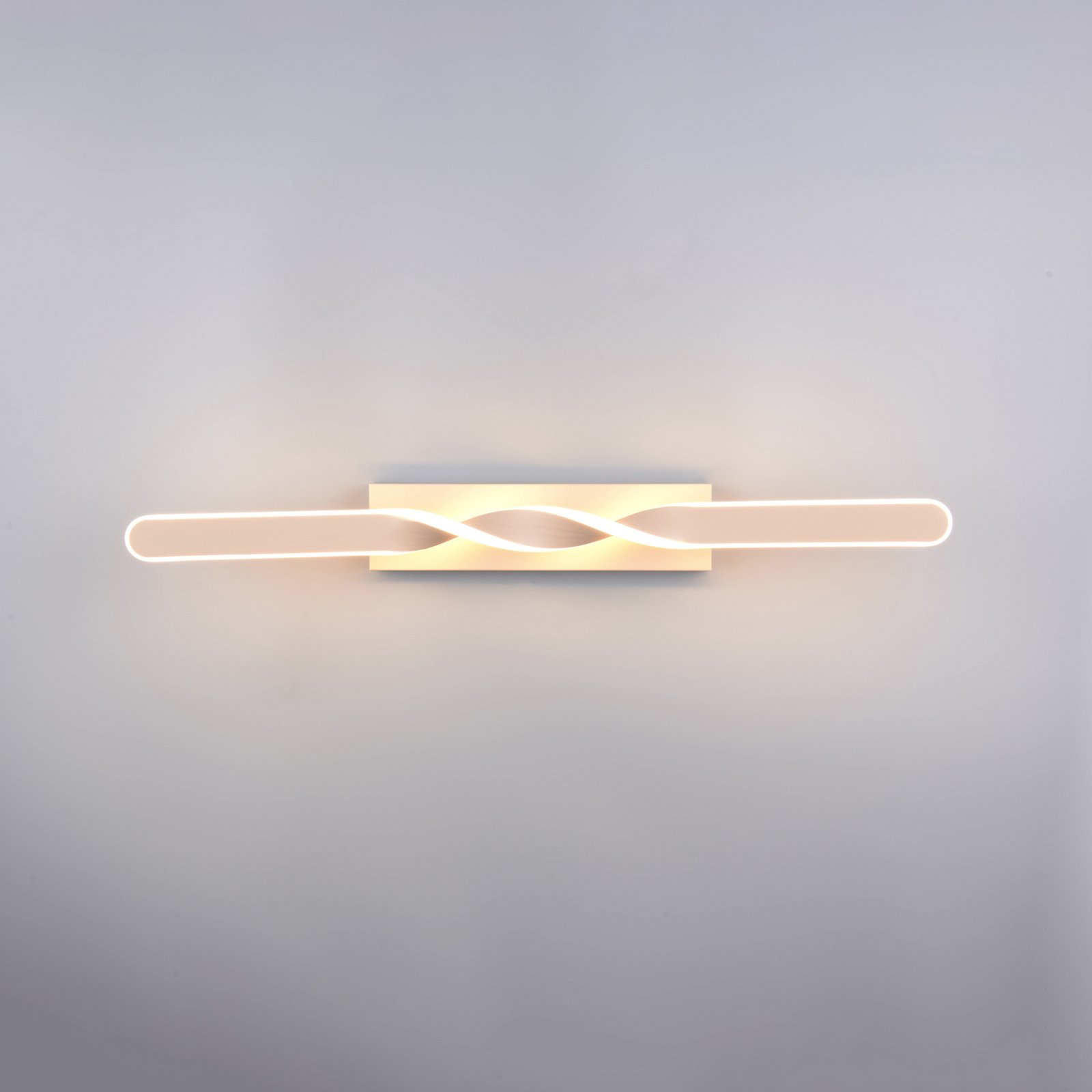 LED ceiling light Ginko, sand, metal, length 79 cm