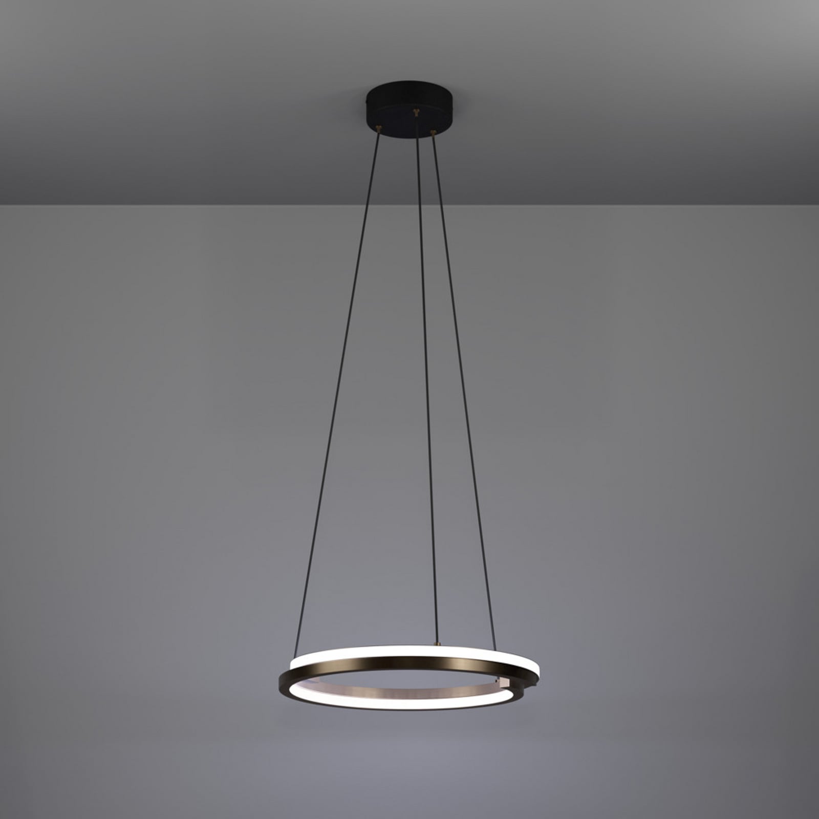 EGLO LED hanglamp MEZZOMONTE, brons, Ø 48 cm, CCT EGLO LED hanglamp MEZZOMONTE, brons, Ø 48 cm, CCT