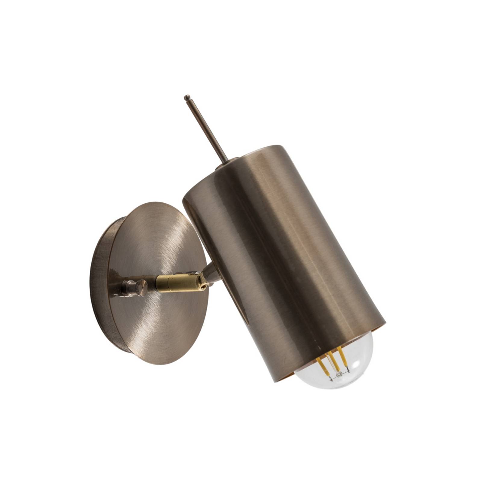 Wandleuchte Kem, messing, Metall, Höhe 23 cm, E27 günstig online kaufen