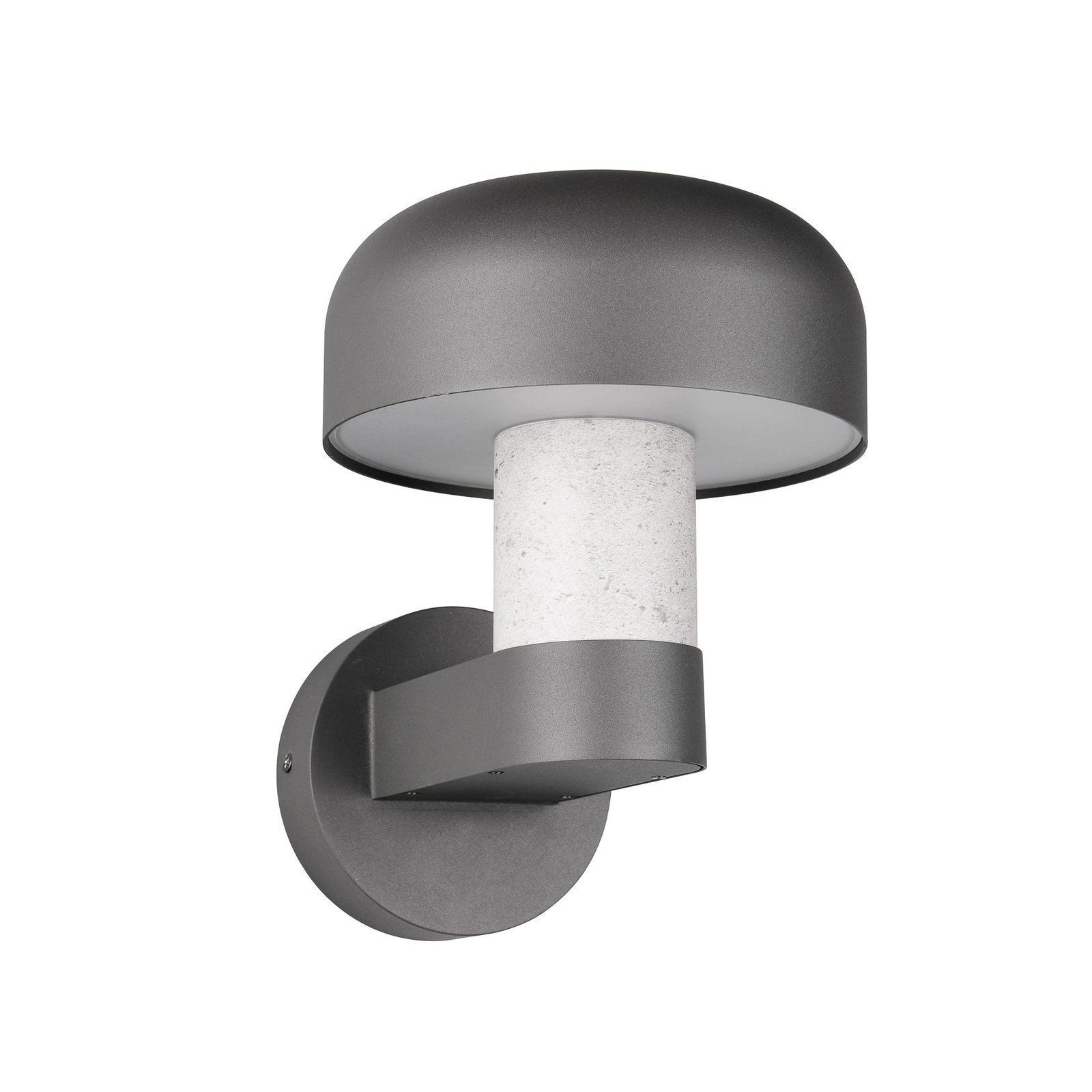 Fraser outdoor wall light, grey/concrete look, aluminium, IP54, E27