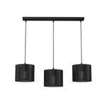 Suspension Jovin, trois lampes, linéaire, noire