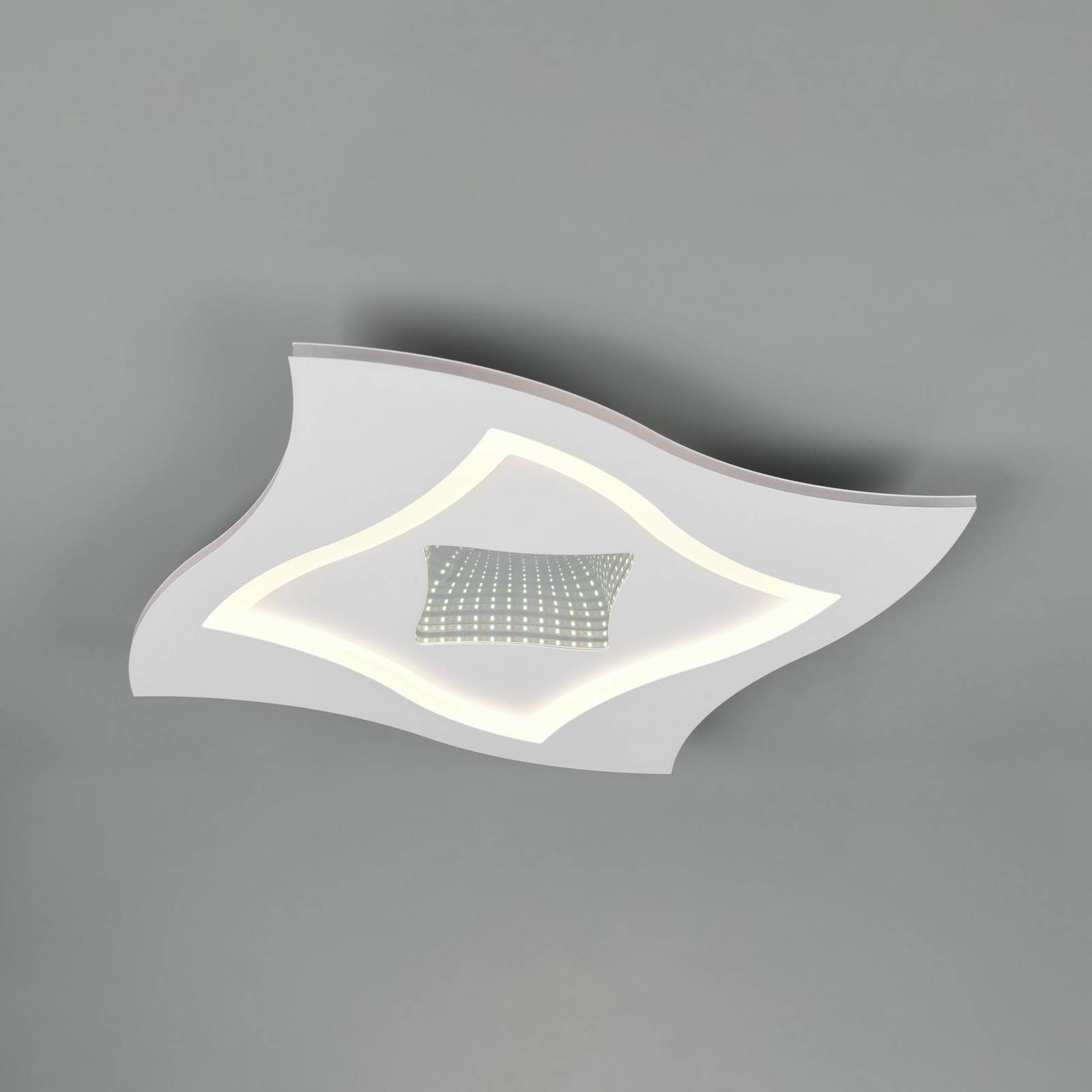  Trio Lighting Led-deckenleuchte Klint, Länge 50 Cm, Weiß Matt, Metall Rgbw 
