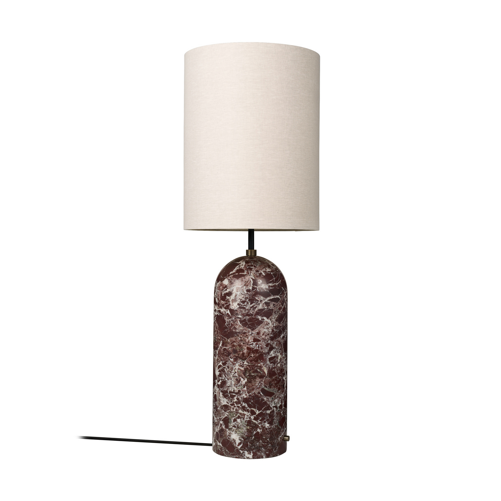 Gravity XL High UK Floor Lamp, Red Marble, Cream Canvas - Gubi