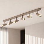 Lindby downlight Iluna, 6 lyskilder, kaffebrun, GU10