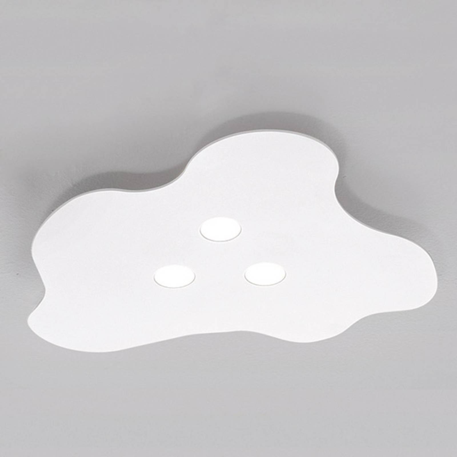 3-punktowa lampa sufitowa LED NUBES, biała