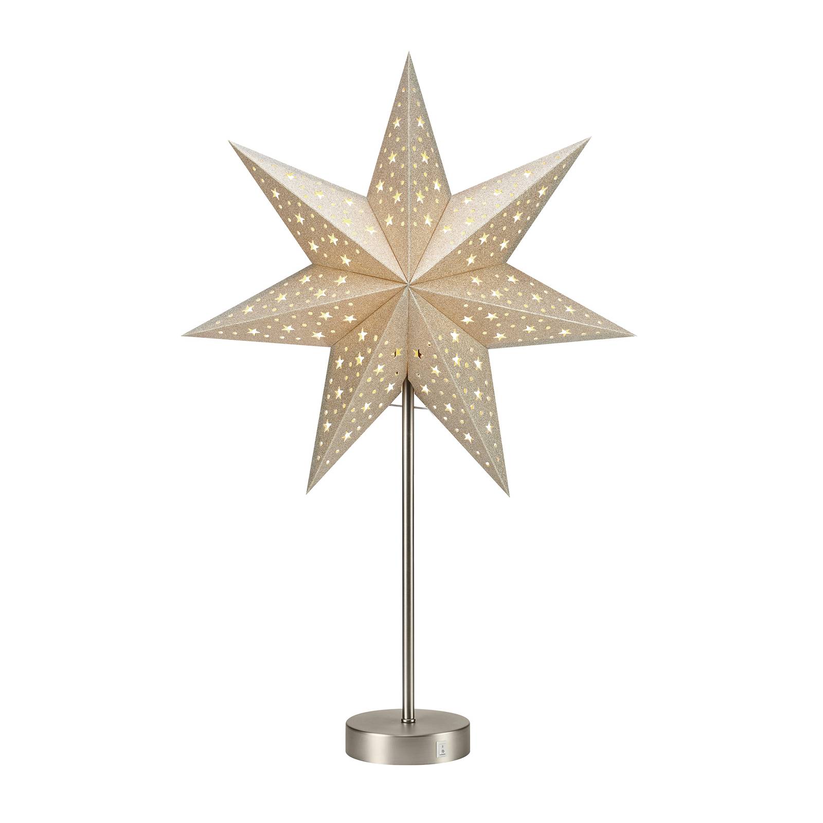 Image of Markslöjd Étoile sur pied LED Mathilda doré à pile 7330024605398