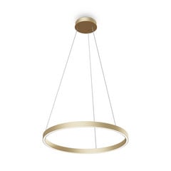 Maytoni Lámpara colgante LED Rim 1 luz color latón Ø60cm 4000K